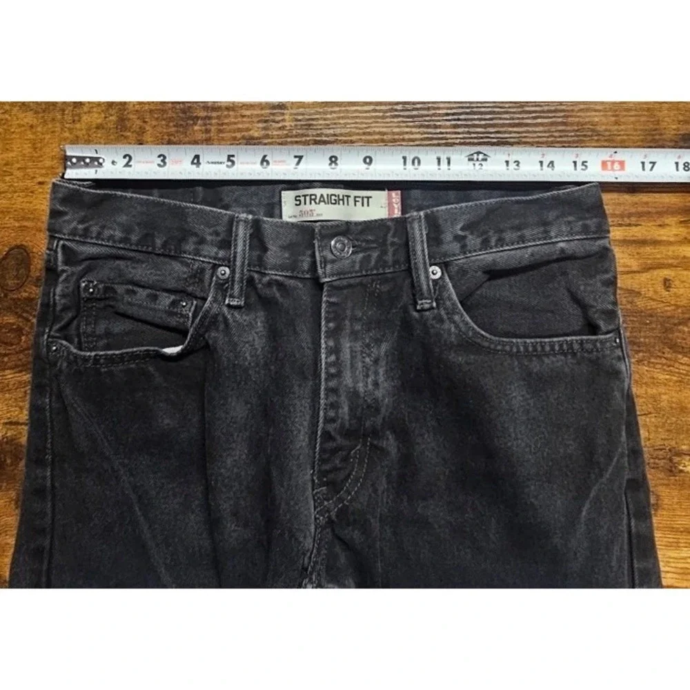Y2K Levis 505 Jeans Men's 31x29 Straight‎ Fit Black Wash Denim Casual Pants